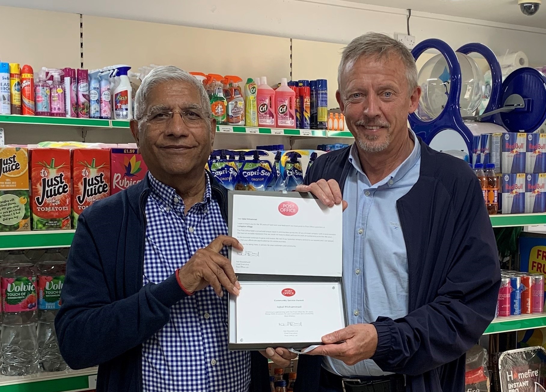 Postmaster reaches 30 years' service
